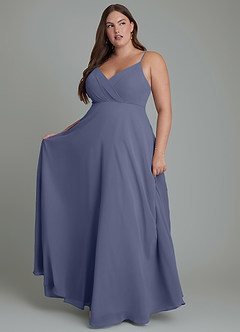 Azazie Amani Bridesmaid Dresses Stormy A-Line Pleated Chiffon Dress image7
