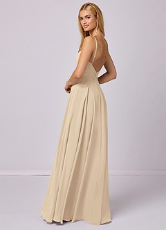 Barbie ♥ Azazie Bridesmaid Dresses Champagne A-Line Chiffon Dress image4