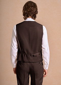 front James Ganache Structured Stretch Suit Vest