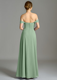 Azazie Oasis Bridesmaid Dresses Matcha A-Line with Pockets Chiffon Dress image8