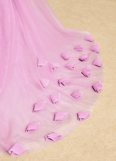 Azazie Lorita Flower Girl Dresses Candy Pink A-Line Beaded Tulle Dress image9