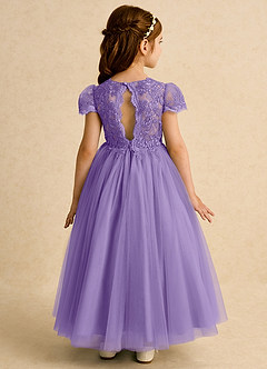 Azazie Puff vestidos de niña de las flores Vestido de Tahití de Tul de Princesa con Encaje image1