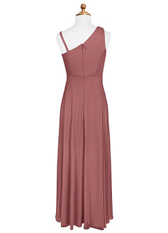 Azazie Brooke Junior Abito A-Line in Maglia Plissettato Rosa Del Deserto image6