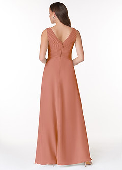 Azazie Flora Bridesmaid Dresses MAI TAI A-Line Pleated Chiffon Dress image2