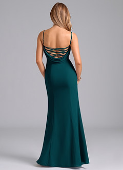 Azazie Wynni Abiti da Damigella Abito Sirena in Chiffon Corsetto Pino image6