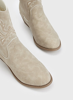 front Embroidered Cowboy Boots