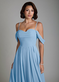 Azazie Loisa Robes à essayer chez vous Robe Trapèze Convertible en Mousseline de soie Corset Bourgogne image3