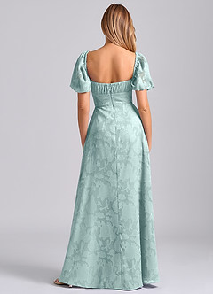 Azazie Mirian Bridesmaid Dresses Mist A-Line Sweetheart Neckline Floral Burnout Dress image6