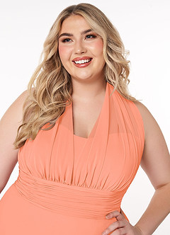Azazie Fifi Jurken voor bruidsmeisjes Converteerbaar Jurk van Chiffon met A-Lijn Strapless Zonsondergang image16