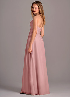 Azazie Joni Bridesmaid Dresses Dusty Rose A-Line Strapless Chiffon Convertible Dress image3