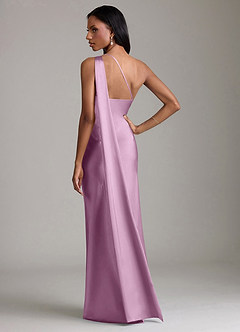 Azazie Galinda Brudtärnklänningar Klä av Sjöjungfru i Stretch Satin Ena axeln Blåregn image6