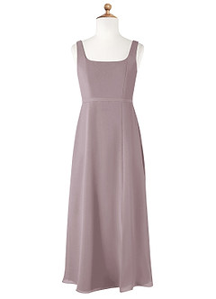 Azazie Renee Junior A-Linie Seitliche Cut-Outs Chiffon Kleid Dämmerung image5