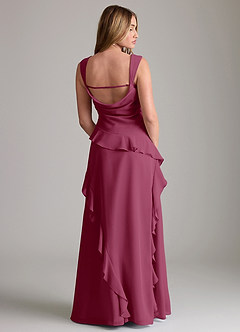 Azazie Sloane Bridesmaid Dresses Mulberry A-Line Sweetheart Neckline Chiffon Dress image2