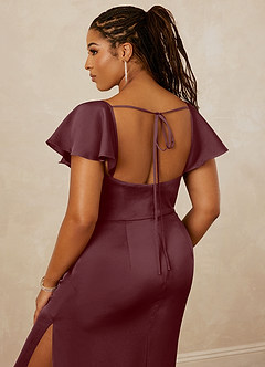 Christian Siriano Bridal for Azazie 1005 Brautjungfernkleider Etui Herzausschnitt Stretch-Satin Kleid Sangria image10