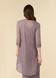 Azazie Frances Mother of the Bride Dresses Dusk Jumpsuit/Pantsuit Scoop Mesh Dress image6