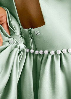 Azazie Daisies Robe Demoiselle D'honneur Fillette Robe Princesse en Mat Satiné Arc Agave image8