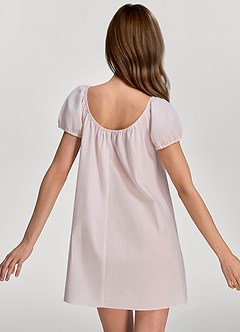 front Camisón de algodón tejido con mangas abullonadas