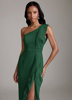 Azazie Venita Suknie dla druhen Osłona Marszczony Szyfon Do ziemi Sukienka image3