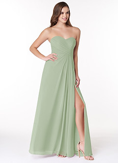 Azazie Arabella Allure Robes de demoiselle d'honneur Robe Trapèze Convertible en Mousseline de soie Encolure en Forme de Cœur Vert Sauge image5