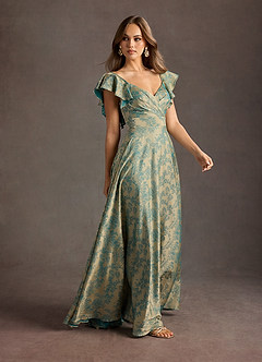 Leilani Platinum Teal Maxi Dress image4