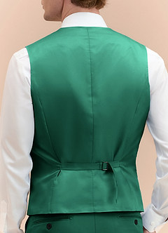 front James Emerald Structured Stretch Suit Vest