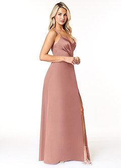 Azazie Madaleine Stretch Satin Dress Final Sale  image3