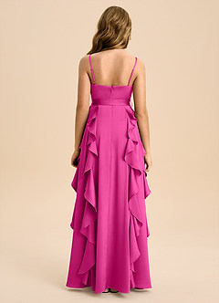 Azazie Peyton Junior Klä av A-Line i Stretch Satin Plisserad image2