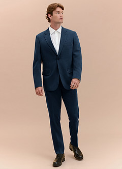 front William Dark Navy Comfort Blend Suit Jacket