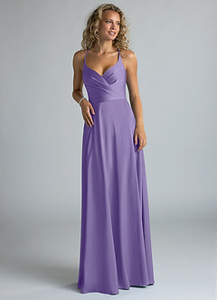 Azazie Davis Bridesmaid Dresses Tahiti A-Line Pleated Stretch Satin Dress image4