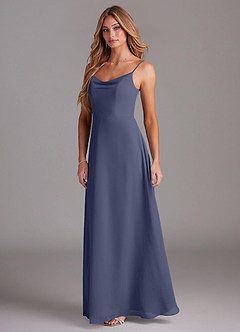 Azazie Daenerys Bridesmaid Dresses Stormy A-Line Cowl Chiffon Dress image4