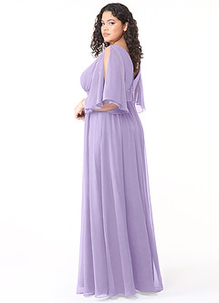 Azazie Temeka Bridesmaid Dresses Lilac A-Line Ruched Chiffon Dress image10