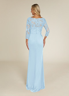 Azazie Alisondra Mother of the Bride Dresses Sky Blue Sheath Scoop Lace Lace Dress image2