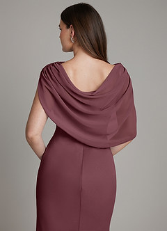 Azazie Hadley Bridesmaid Dresses Sangria Mermaid Pleated Chiffon Dress image7