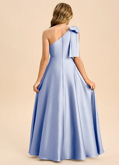 Azazie Penguin Junior Abito A-Line in Raso Elasticizzato Fiocco Ghiaccio image2