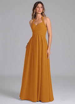 Azazie Darlyn Brudtärnklänningar Klänning av A-Linje i Chiffong Sweetheart halsringning Knäck image1