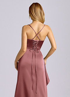 Azazie Sarai Brudtärnklänningar Klä av Tubklänning i Stretch Satin Korsett Ametist image2