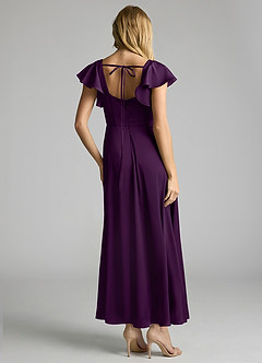 Azazie Bondi Suknie dla druhen Linia A Marszczony Satyna elastyczna Długość kostki Sukienka image3