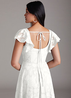 Azazie Bondi Šaty pro družičky A-Line Boční štěrbina Květinové vyhoření Délka podlahy Šaty image5