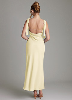 Azazie Luddie Abiti da Damigella Abito Sirena in Chiffon Fiocco Sorbetto Al Limone image5