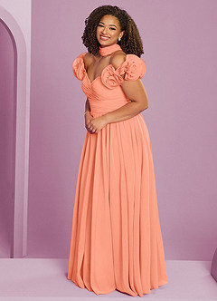 Barbie ♥ Azazie Bridesmaid Dresses Sunset A-Line Off the Shoulder Chiffon Convertible Dress image14