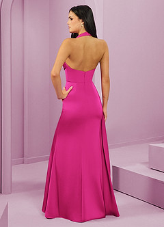 Barbie ♥ Azazie Bridesmaid Dresses Barbie Pink Mermaid Pleated Stretch Satin Dress image7