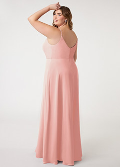 Azazie Daenerys Bridesmaid Dresses Rosette A-Line Cowl Chiffon Dress image11