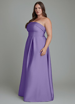 Azazie Lucienne Bridesmaid Dresses Tahiti A-Line Strapless Stretch Satin Convertible Dress image11
