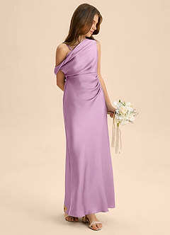 Azazie Emerson Junior Klä av Tubklänning i Stretch Satin Av axeln image4