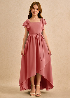 Azazie Milly Girls Formal Flower Girl Klänningar Klä A-Line i Chiffong Plisserad image5