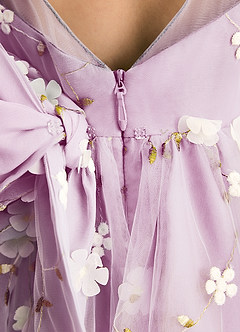 Azazie Elowen Flower Girl Dresses Candy Pink A-Line Sweetheart Neckline Lace Dress image7