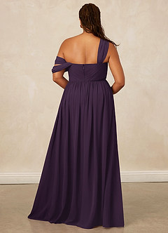 Christian Siriano Bridal for Azazie 1014 Bridesmaid Dresses Plum A-Line Off the Shoulder Chiffon Dress image17