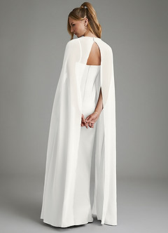 Azazie Nova Bridesmaid Dresses White Sheath Strapless Stretch Satin Convertible Dress image6
