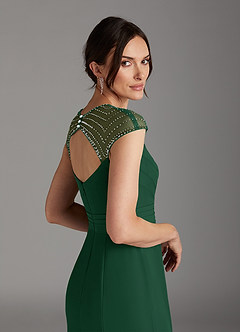 Azazie Blanchett Final Sale Dark Green Mermaid Sequins Chiffon Dress image6