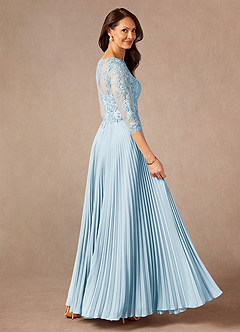 Azazie Corinne Mother of the Bride Dresses Sky Blue A-Line Sequins Chiffon Dress image2